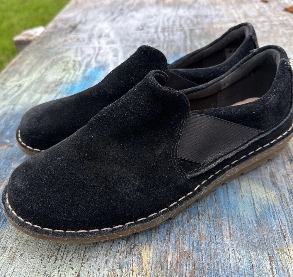 Clarks Collection Shoes Women's 10 M Casual Loafers Comfort 13281 Black Suede